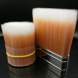 White Orange Hollow Solid Tapered Synthetic Brush Filament
