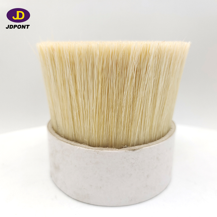 NATURAL WHITE BOILED BRISTLE, BLEACHED COLOR, 90% TOPS JD053-F0028-1