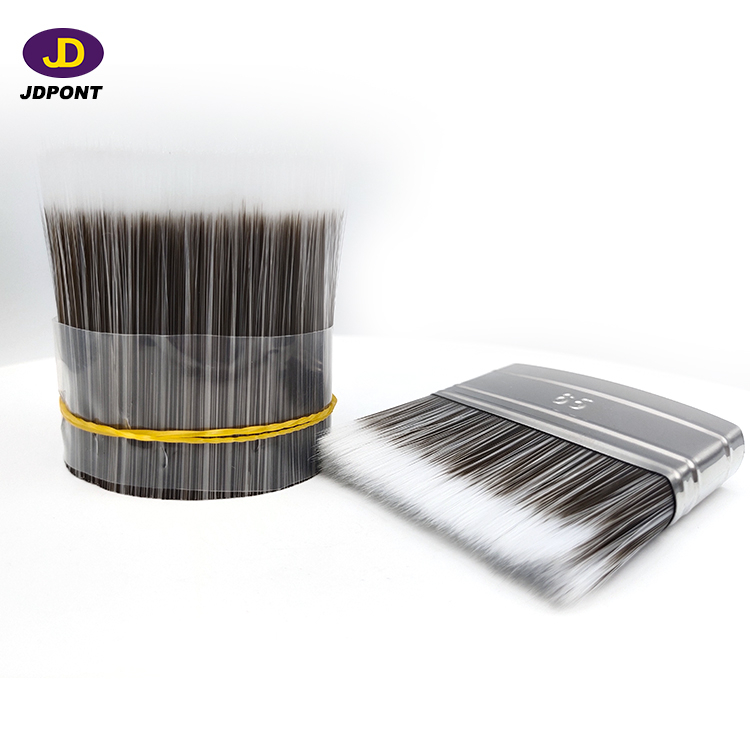 White mixture black solid tapered brush filament for paint brush