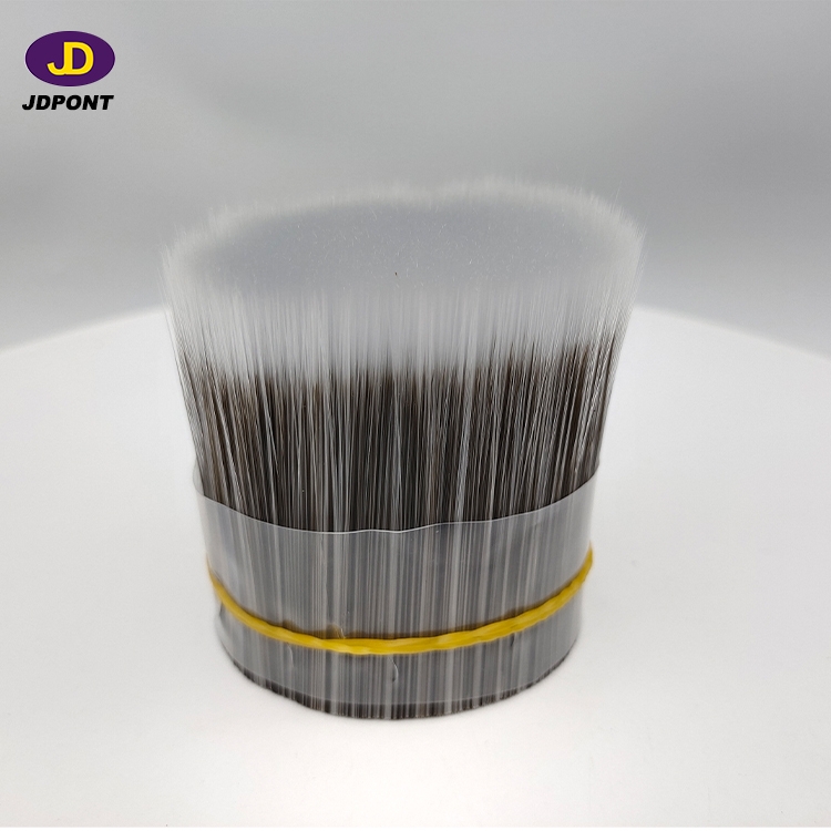 White mixture black solid tapered brush filament for paint brush